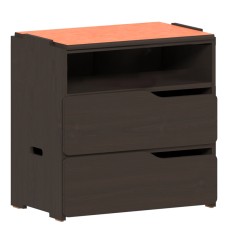 Apollo 2 Drawer & Top Open Compartment Stackable Unit, 30"W