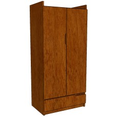 Apollo Double Door Wardrobe w/1 Bottom Drawer, 36"W