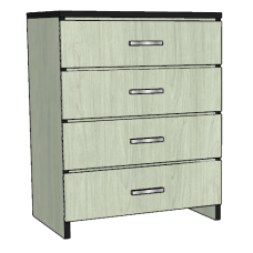 Contempo 4 Equal Drawer Chest, 30"W