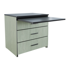 Contempo Alternative Workspace: 3 Equal Drawer Chest w/Pull-Out Work Surface, 30"W