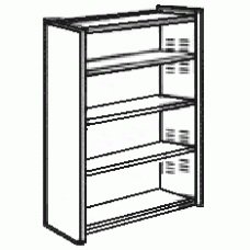 Nittany Bookcase w/2 Fixed Shelves & 2 Adjustable Shelves, 59"H