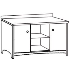 Shaker Media Chest w/2 Doors, 1 Fixed Shelf & 1 Adjustable Shelf