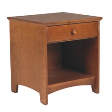 Shaker Nightstand w/Top Drawer & Open Compartment Below