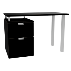 Urban Pedestal Desk with Metal Open Leg End, 1 Box Drawer & 1 File Drawer, 45"W