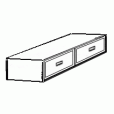 Woodcrest 2 Drawer Under Bed Unit - Side by Side, 81"W