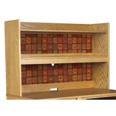 Woodcrest Double Shelf Carrel w/Closed Back, 36"W