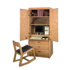 Woodcrest Entertainment Chest/Desk, 60"H