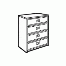 Woodcrest 4 Drawer Chest, 30"W