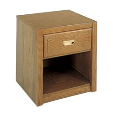 Woodcrest Nightstand w/Top Drawer & Open Compartment Below