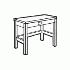 Woodcrest Open Leg Study Desk w/Pencil Drawer, 36"W