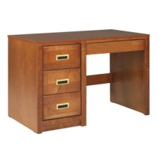 Woodcrest Panel End Pedestal Desk w/3 Equal Drawers & Pencil Drawer, 42"W